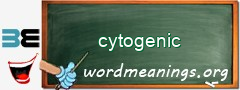 WordMeaning blackboard for cytogenic